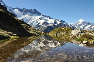 Nový Zéland, Mt Cook a jezírko