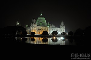 Victoria Memorial v Kalkatě v Indii