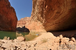 U Red Wall Cavern, Colorado river, Grand Canyon